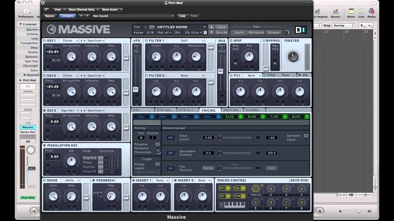 Dubstep Growls & Pitch Mod Leads Part 3 - Pitch Mod Leads With Massive