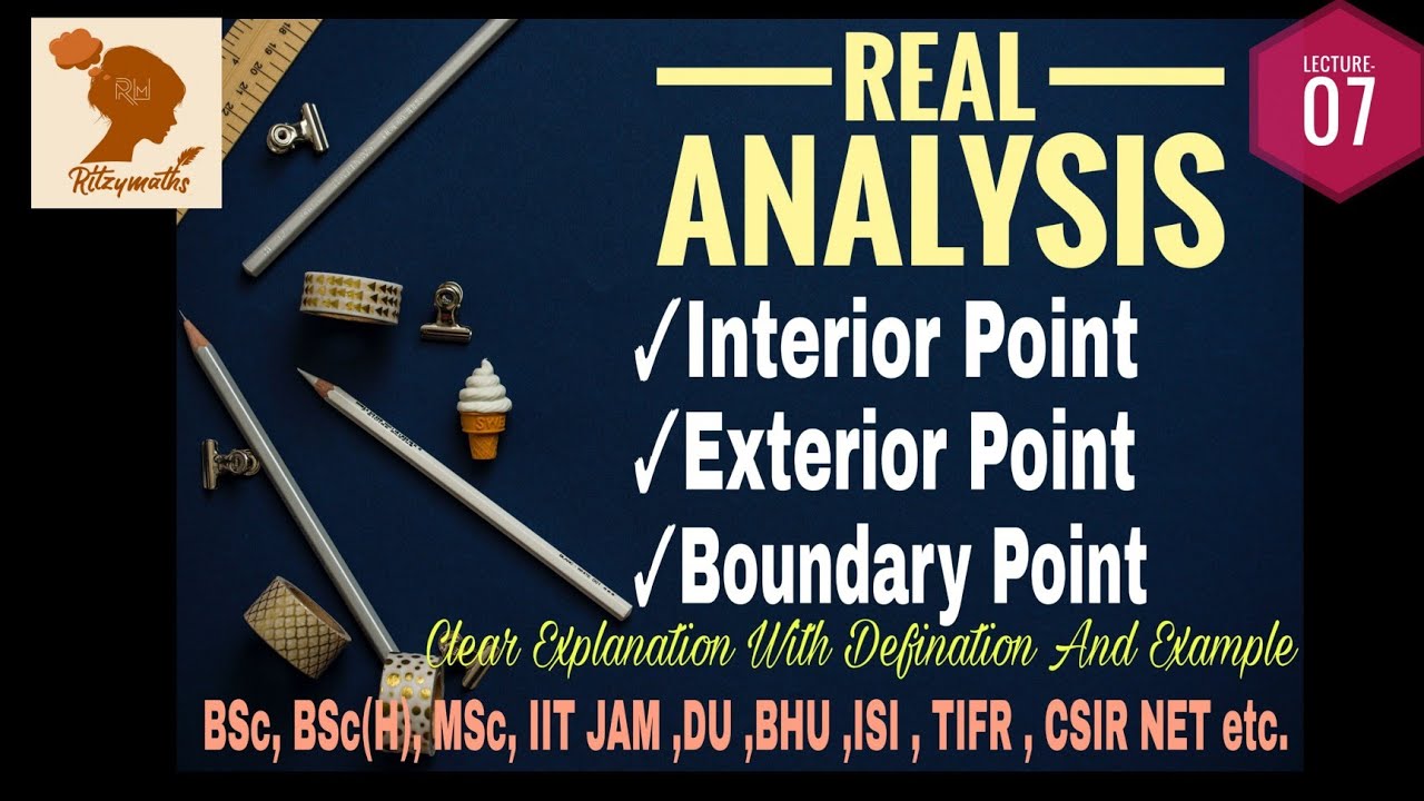 Interior Point, Exterior Point,  Boundary Point| Real Analysis| Ritzymaths|