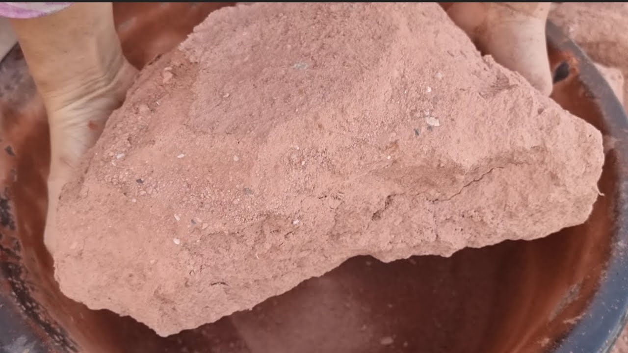 ASMR: Soft Red Clay Dry Crumbling - Extremely Satisfying, Sand Crumbling, Sand Cement ASMR, Sleepaid