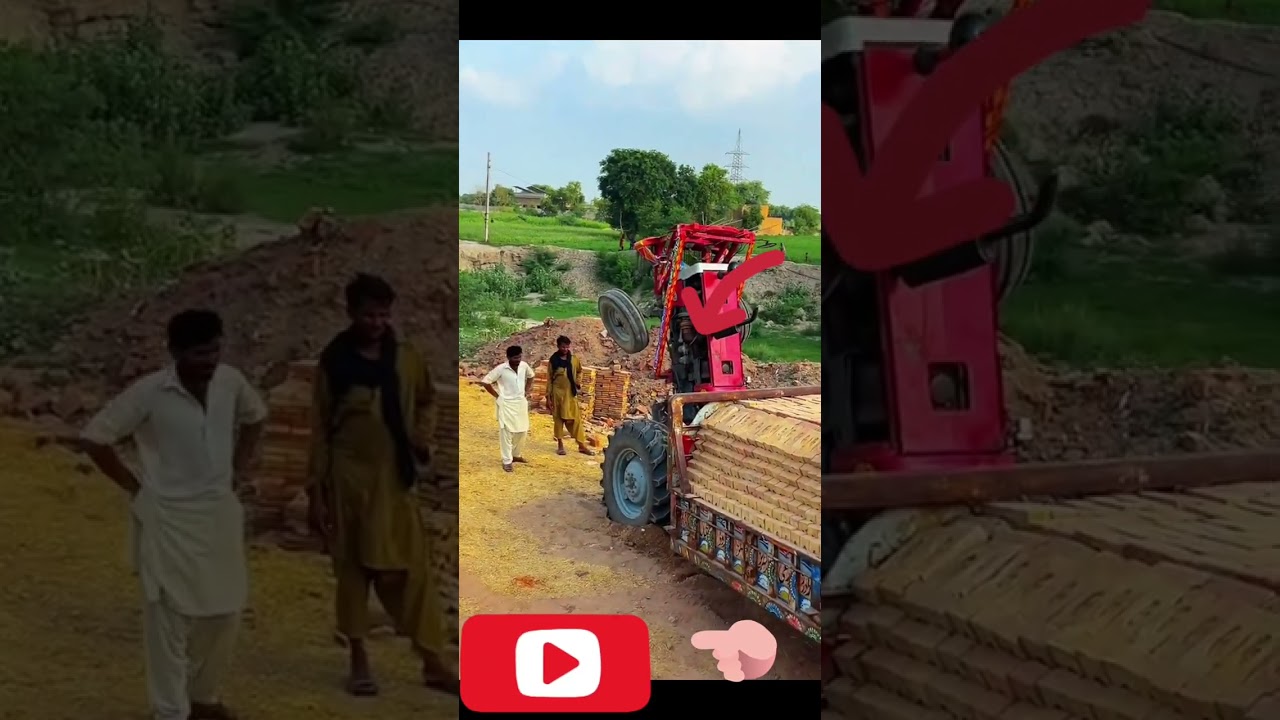 Overloaded Sugarcane Tractor Trolley on the Road! 🌾🚜