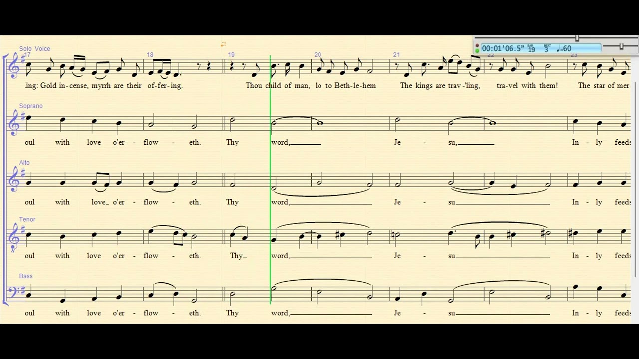 Full version. Three Kings from Persian Lands Afar. Peter Cornelius. Solo or semichorus plus chorale.