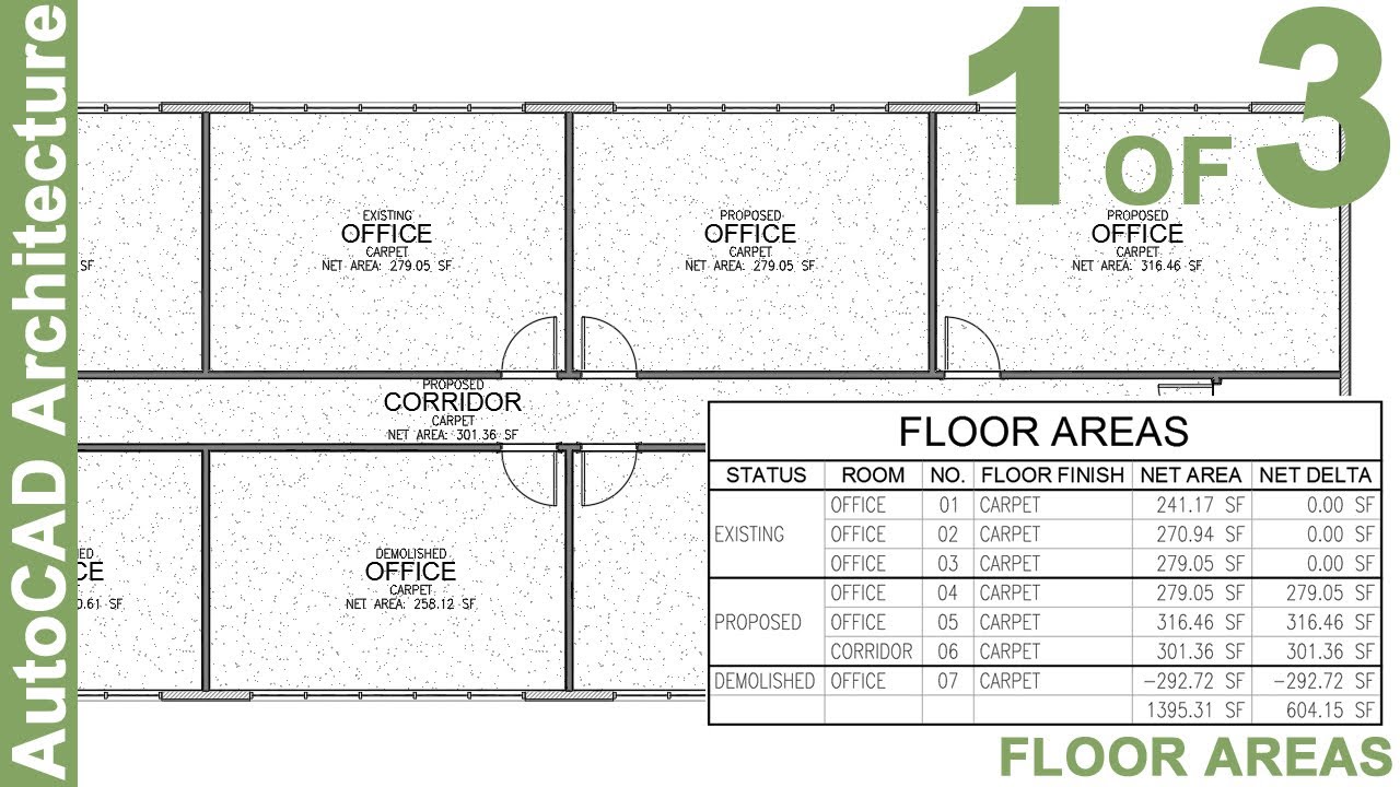 Floor Areas in AutoCAD Architecture Part 1 of 3
