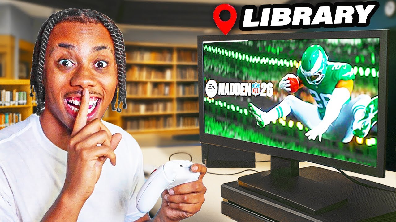 PLAYING MADDEN NFL 26 IN A LIBRARY!!! (KICKED OUT)