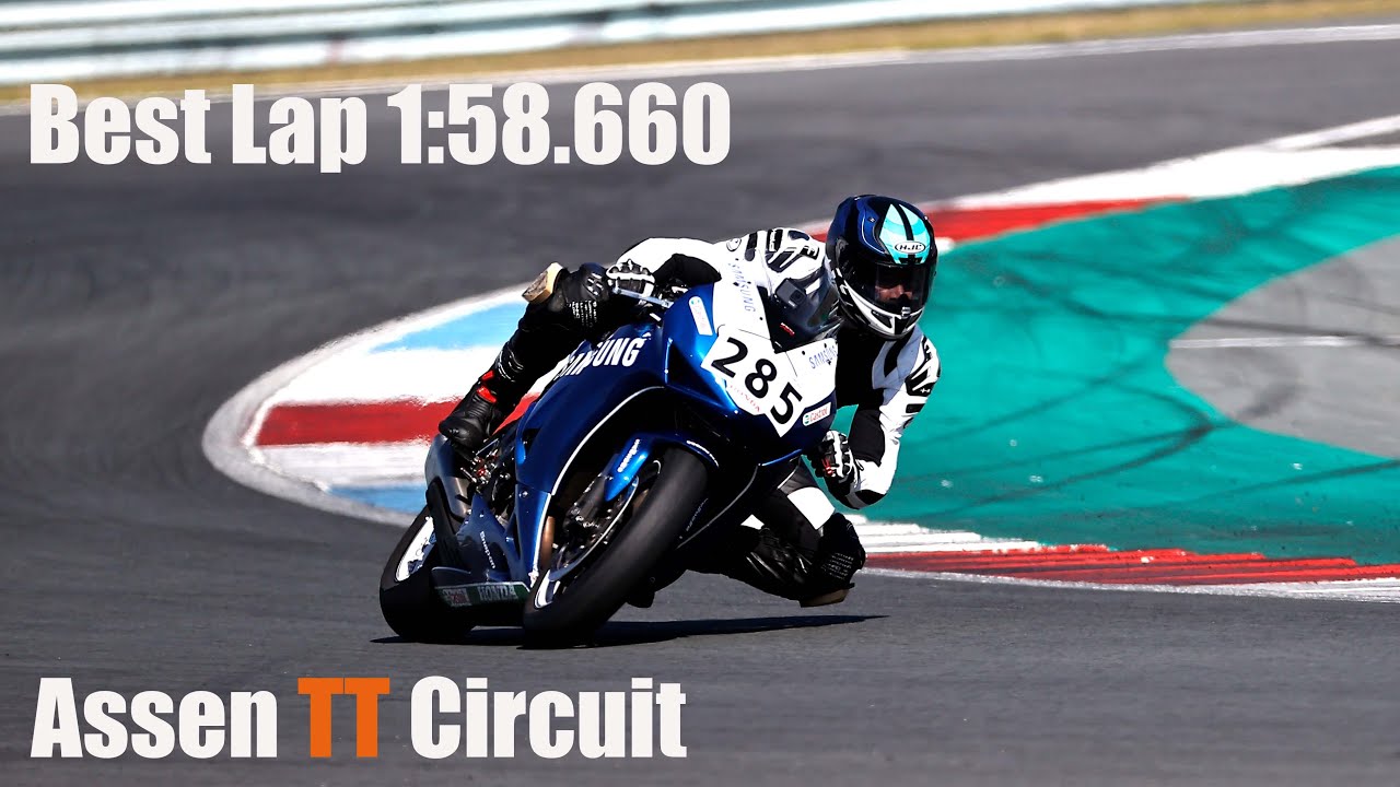 Assen TT Circuit - Telemetry Overlay - Motorrad onboard - Best Lap 1:58.660 - Honda CBR 1000RR