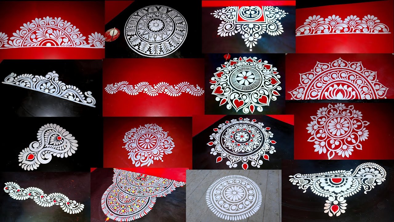 Best 92 different types of alpona designs/beginners alpona designs/alpona design photos
