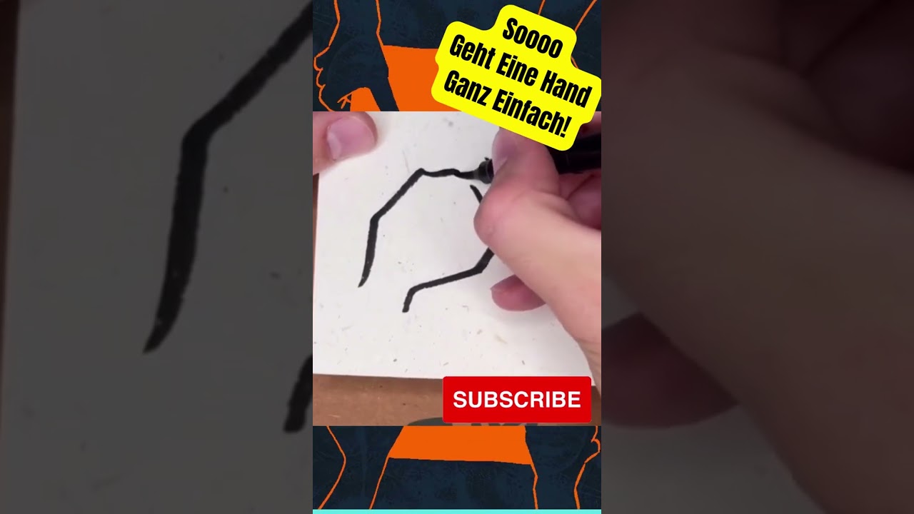 Easy Challenge / Hand Nachzeichnen😱 - Zeichnen Lernen #shorts #skizzieren #zeichnen #artwork
