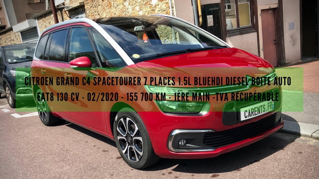 GRAND C4 SPACETOURER 7 places 1.5l BLUEHDI diesel boite AUTO EAT8 130 CV - 02/2020 - 155700km