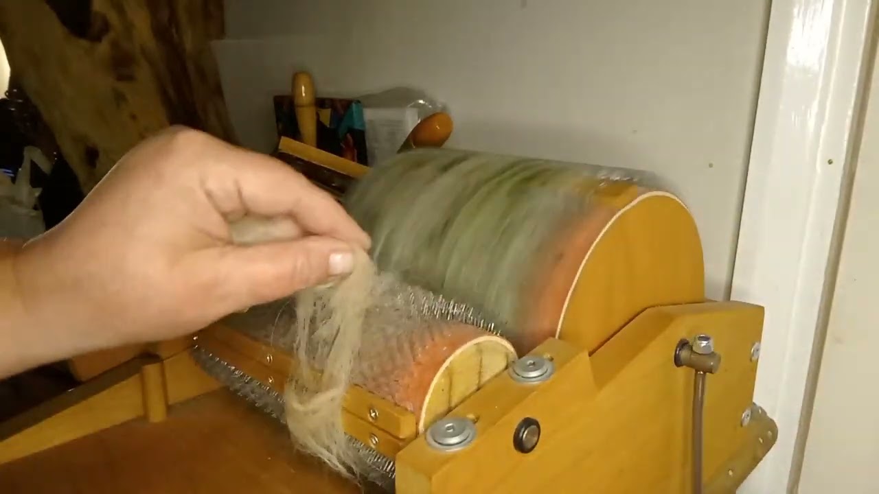 Grępel - obróbka wełny w domu / drum carder
