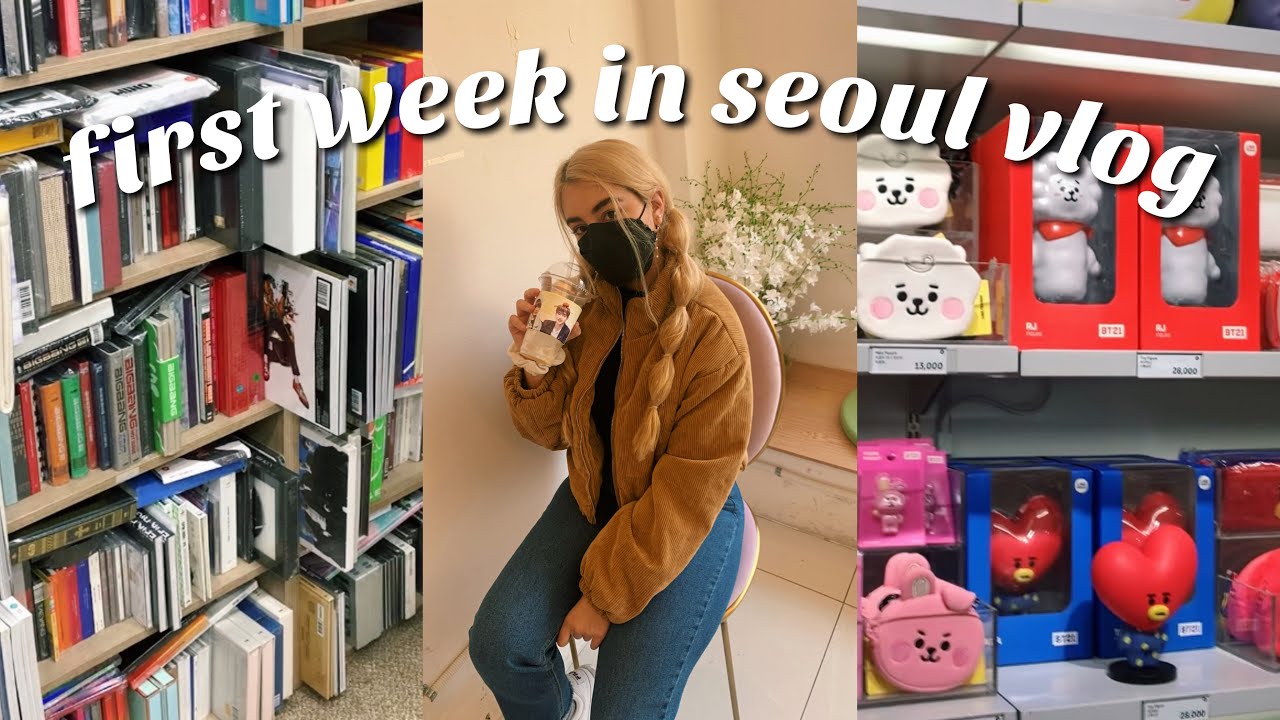 first week of university in seoul vlog / exploring, kpop album shopping, and lots of good food