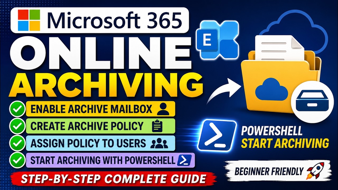 Архивация Microsoft 365 Exchange Online | Включение архива, создание политики и PowerShell | Лице...