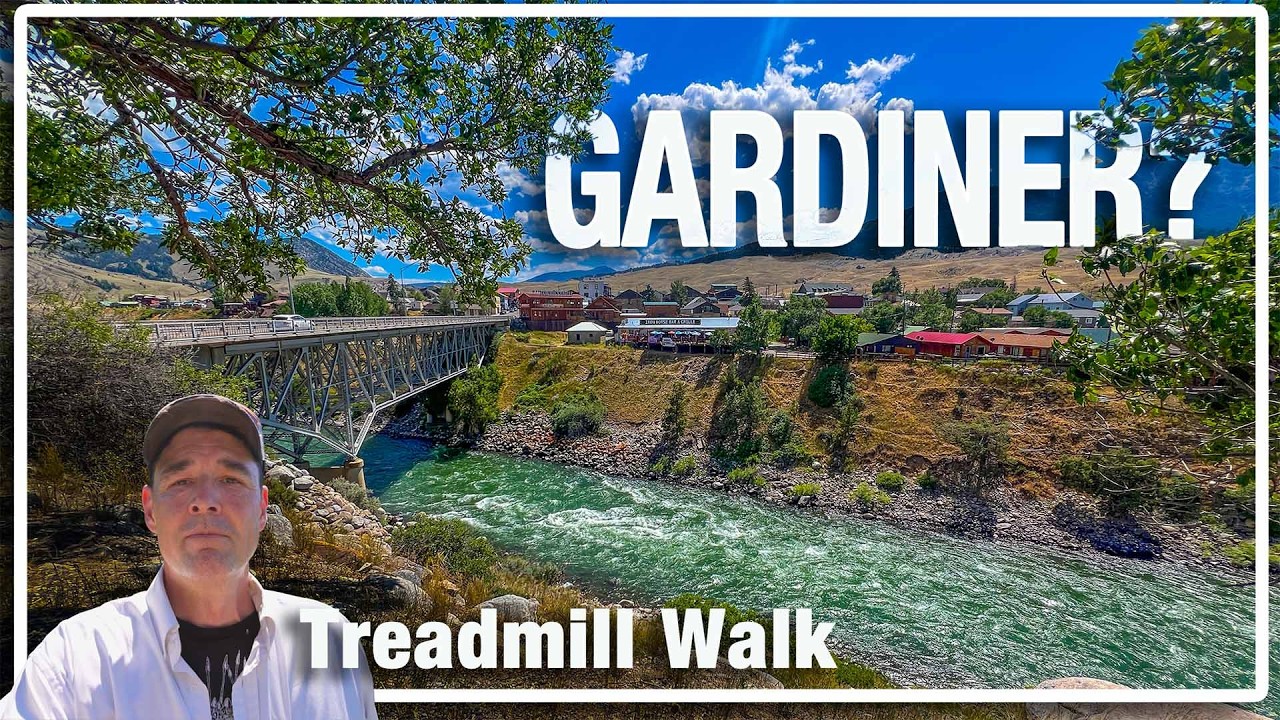 Gardiner MT Walking Tour 🇺🇸 Yellowstone North Entrance Virtual Walk (4K ) Workout Scenery