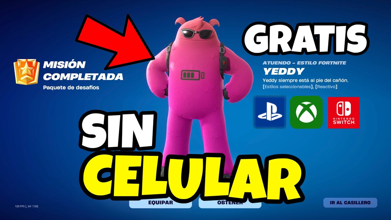 *GRATIS* C&Oacute;MO CONSEGUIR LA SKIN DE ANDROID EN FORTNITE! CONSIGUE LA SKIN SIN M&Oacute;VIL! PC Y CONSOLA