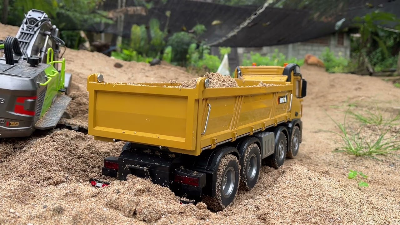 Best Action Miniatur Construction Rc Huina Excavator1593, Truck Huina 1536, Volvo e591