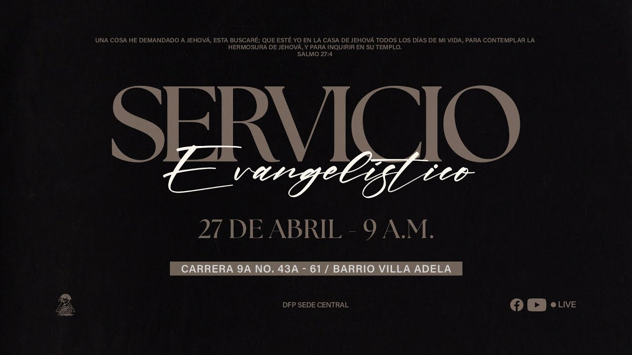 ESCUELA DOMINICAL 9:00 A.M. | 27 DE ABRIL 2025