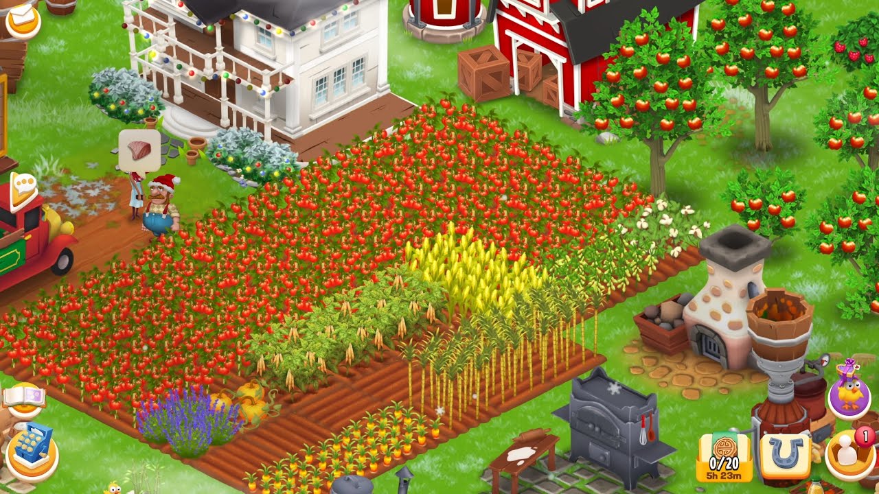 Hay Day road to level 100, tomato 🍅 crops are a money spinner