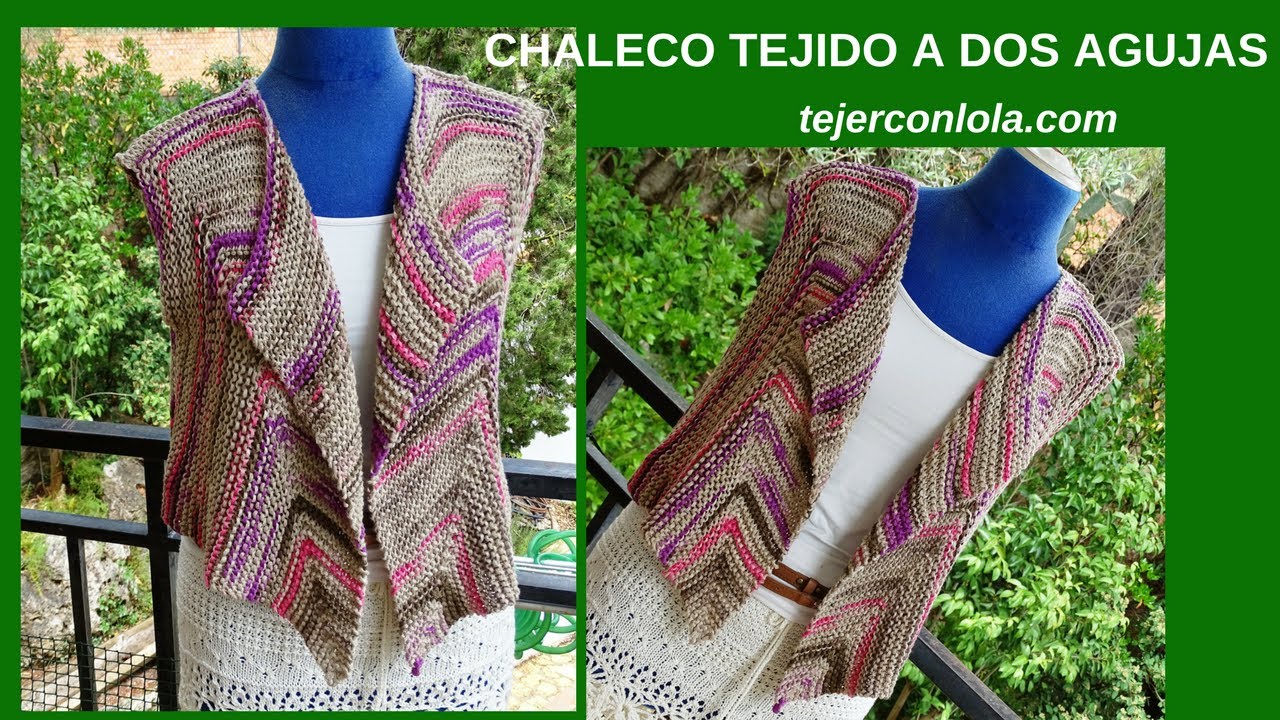 CHALECO DE CUADRADOS a DOS AGUJAS🥢 | FÁCIL y apto para PRINCIPIANTES✔️| Cualquier TALLA💫
