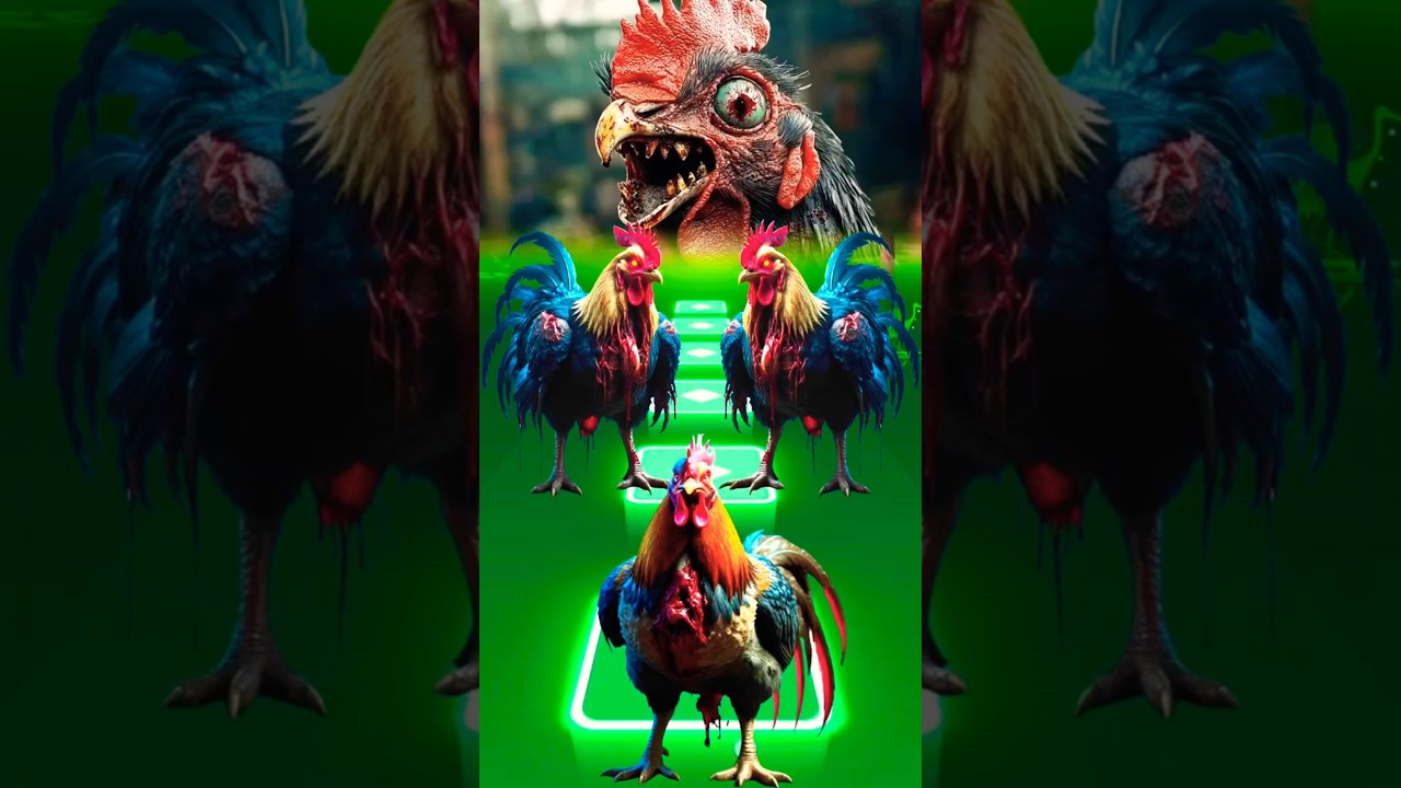 Zombie Rooster🐓| Tiles Hop Animals Dance 