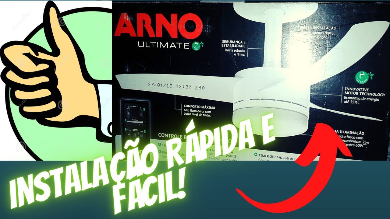 Ventilador de Teto ARNO Ultimate *Instalação PASSO A PASSO - |Codificação do controle e Dicas|