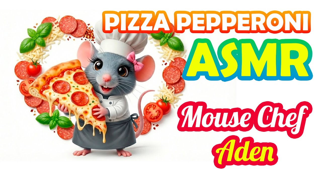 Relaxing ASMR Pepperoni Pizza | Mouse Chef Aden Animated Cooking
