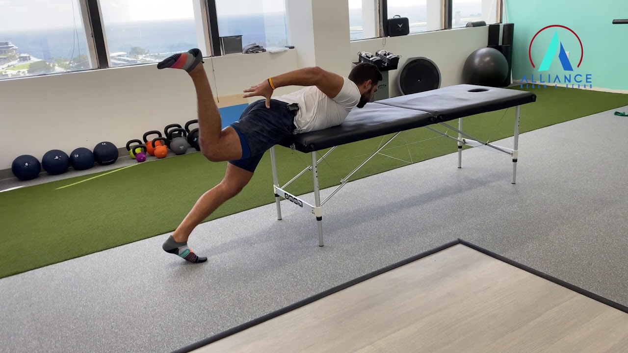 Bent Over Hip Extension knee bent