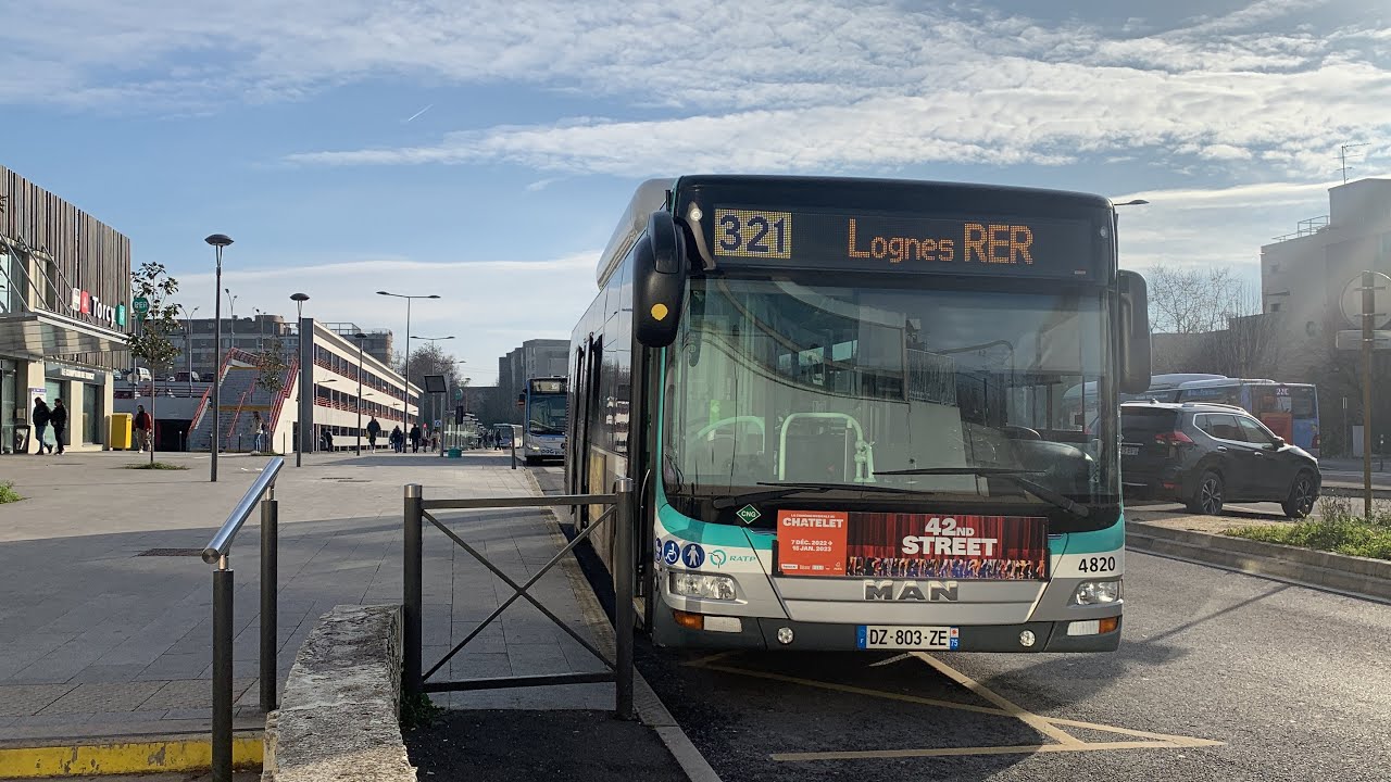 Bus 321 ManLion'sCity NL273 GNV trajet de Lognes RER a Torcy RER