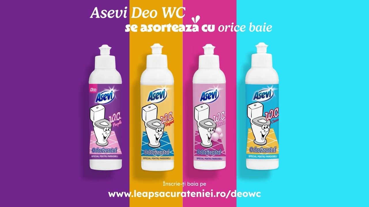 Descoperă Asevi Deo WC 24h - odorizantul care oferă prospețime și parfum intens, timp de 24 de ore 🌸