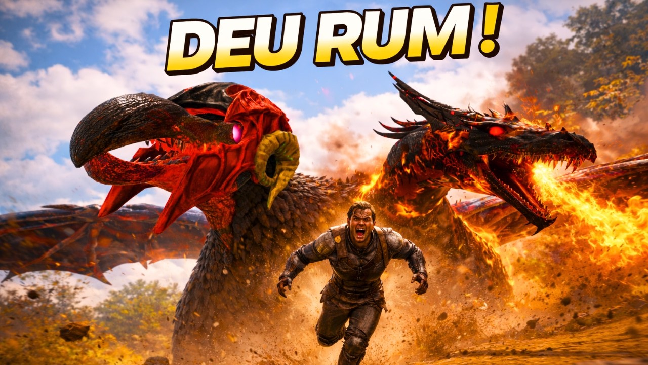 ACHEI QUE IA VENCER… ATÉ ENFRENTAR ESSA CRIATURA IMPOSSÍVEL 😱 | ARK PVP - DINOSSAURO