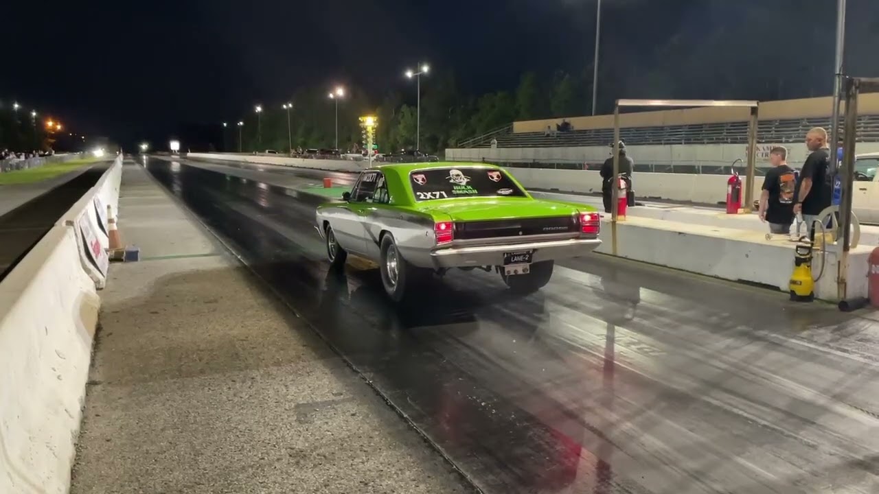 1968 dodge dart drag car named hulk.....testing induction solutions nitrous kit...