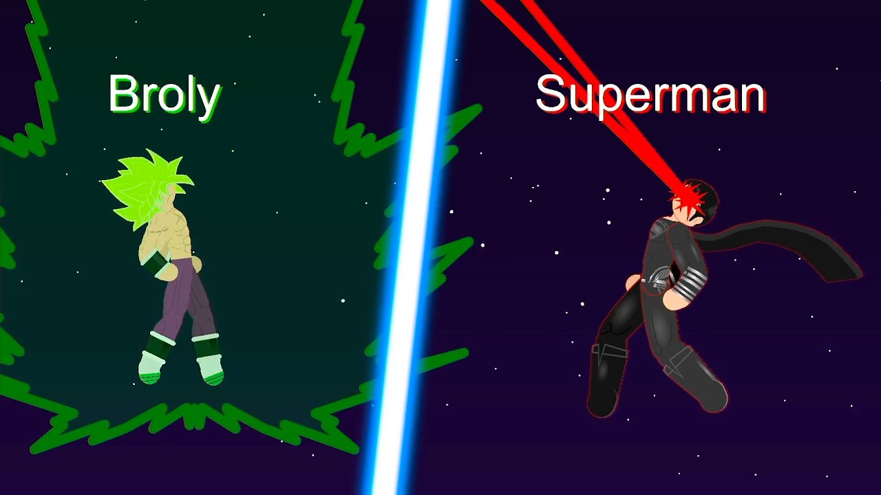 Broly VS Superman | Sticknodes pro | Animation | VERSUS Z
