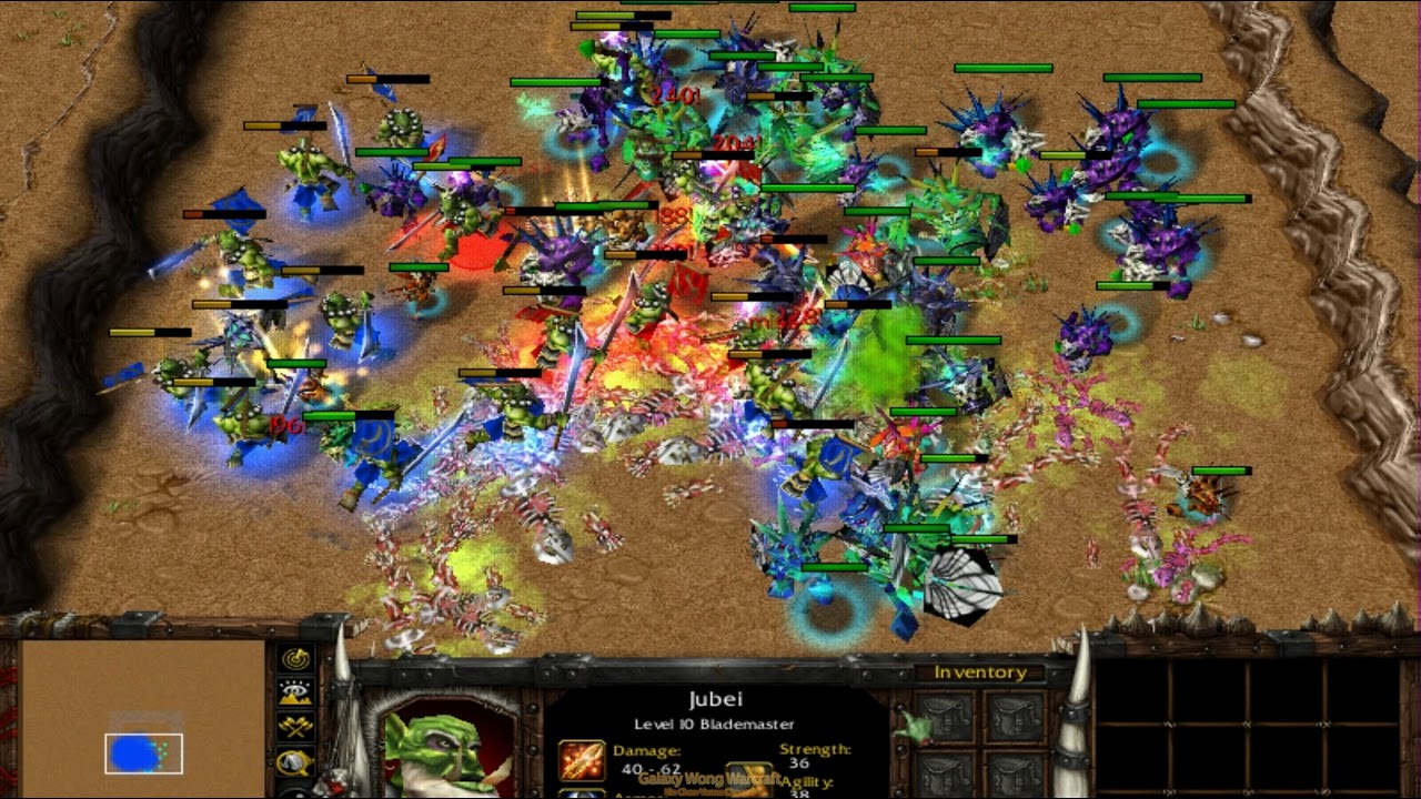 100 Murloc Units (With Type) vs 7 Blademaster (With Skills) 1080p