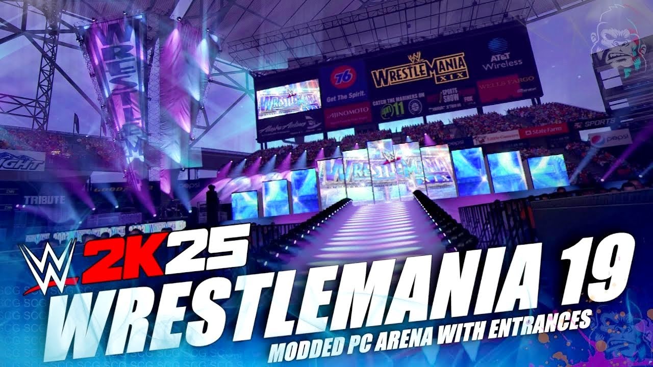 Wrestlemania 19 Modded PC Arena w/ Entrances FT Chris Jericho, Brock Lesnar | New WWE 2K25 PC Mods