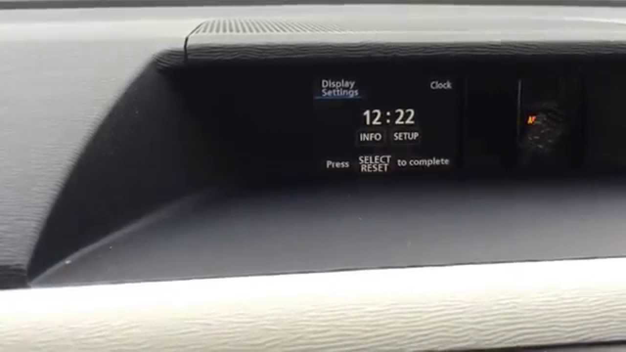 How To Reset Clock Toyota Sienna Minivan