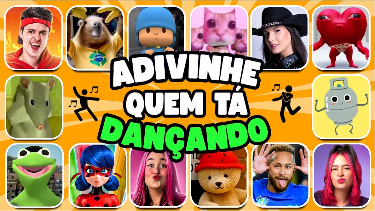 Adivinhe quem tá DANÇANDO 🕺🏻🎶 Enaldinho, Rato Milton, Bobbie Goods, Emilly Vick, Lady Bug, Neymar