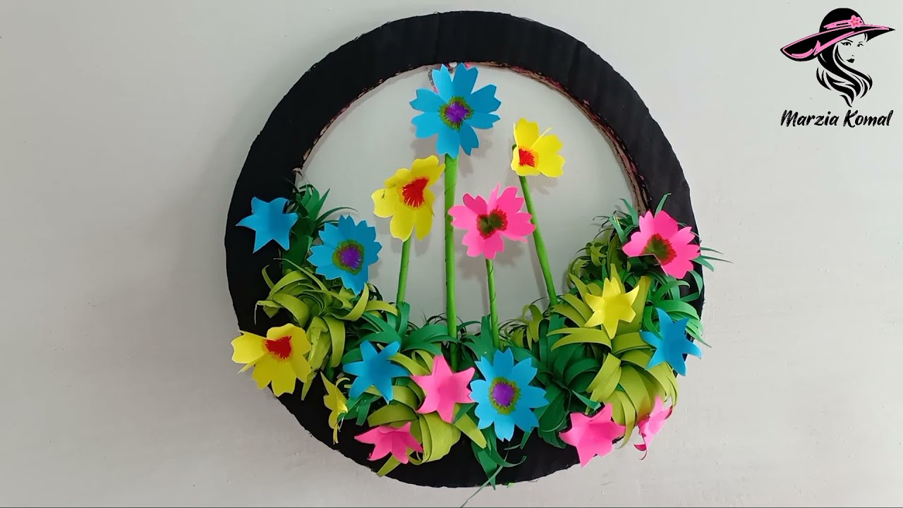 Unique Wall Hanging Craft using Color Paper | Home Decoration Ideas | Craft with Marzia Komal