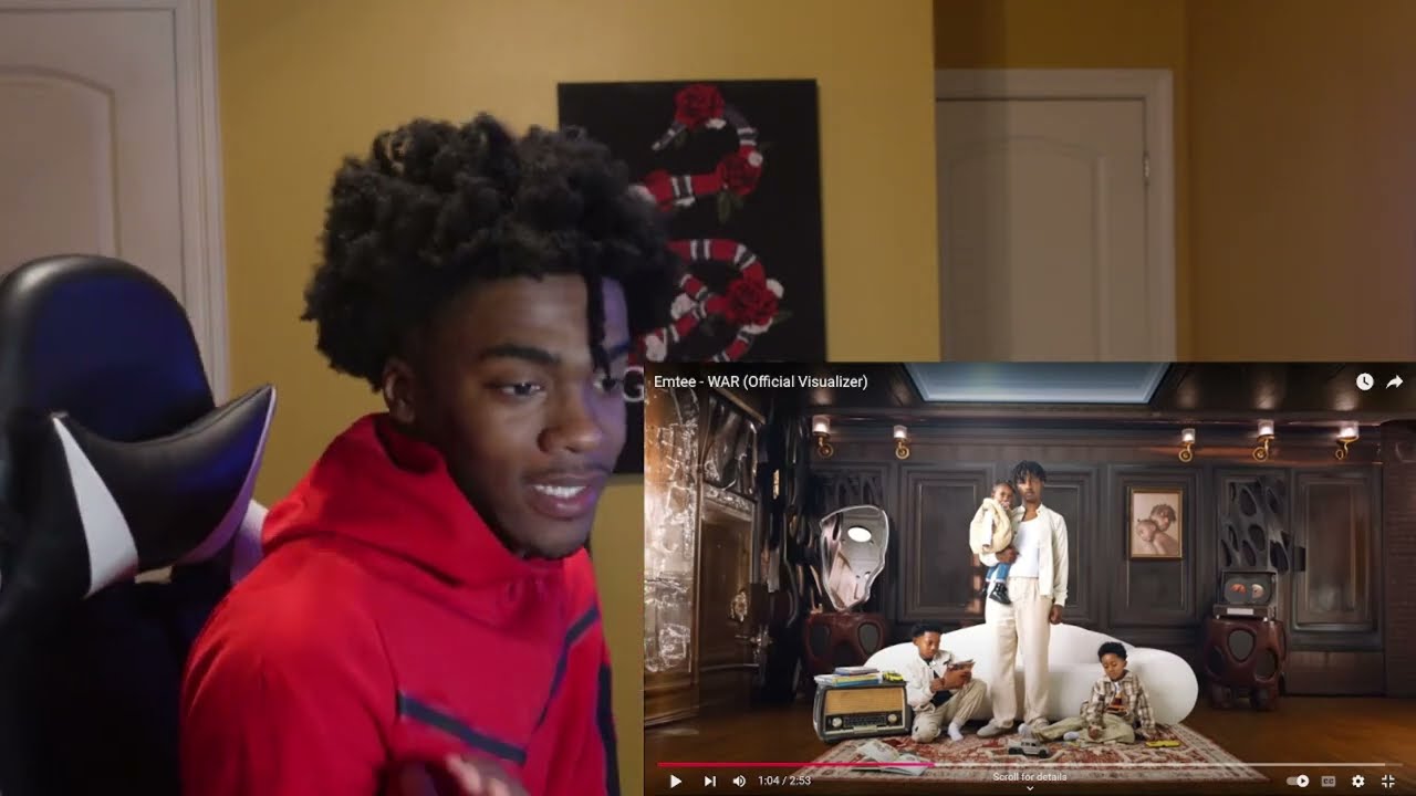 Emtee - WAR (Official Visualizer)- REACTION