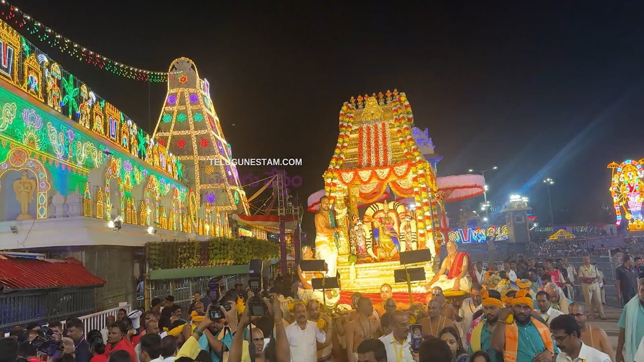 Sarvabhoopala Vahanam Procession In Tirumala Temple Mada Streets