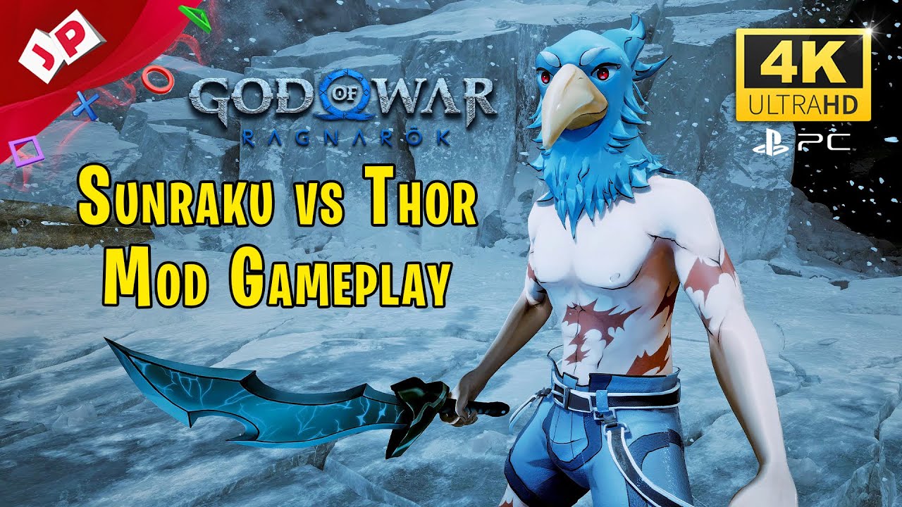 Sunraku vs Thor God of War Ragnarok PC Mod Gameplay