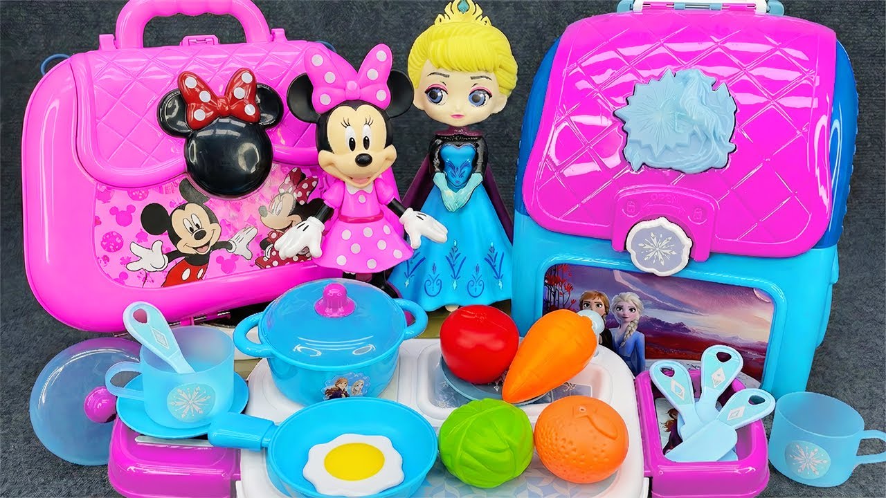 Satisfying With Unboxing MICKEY & ELSA Cooking Toy ASMR🎀미키 & 엘사 요리 장난감 언박싱🧸Toys Review