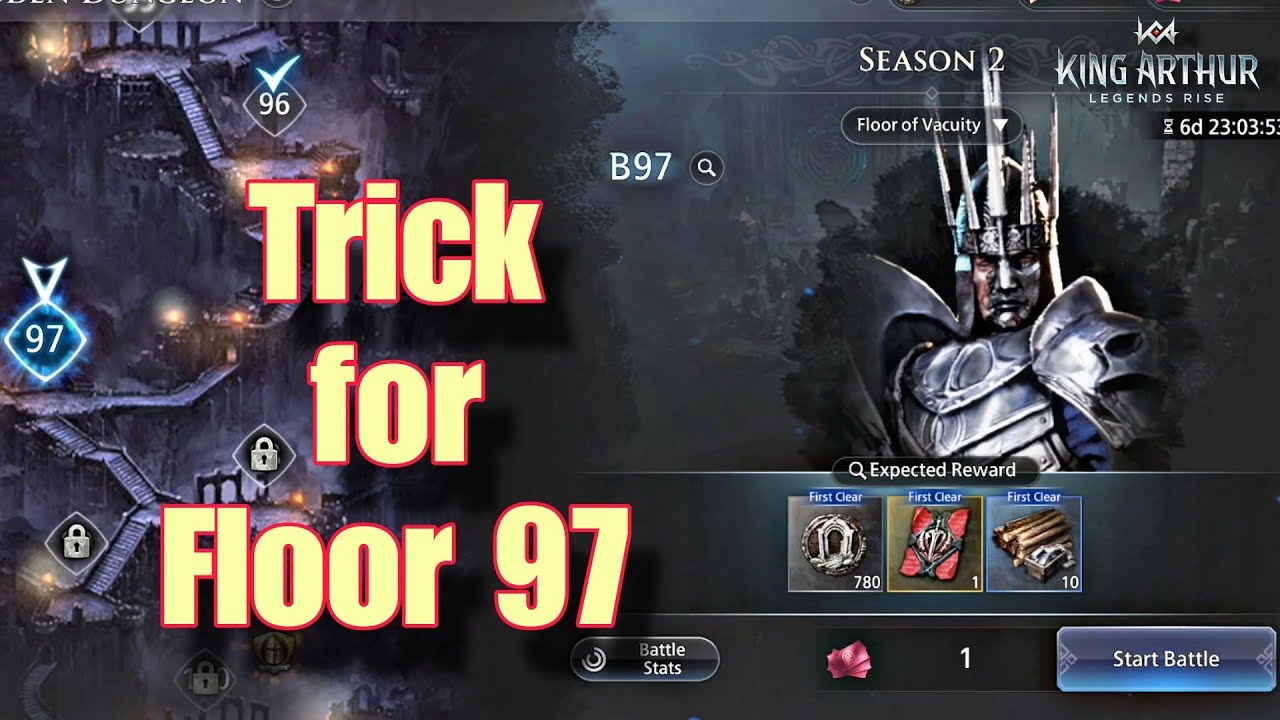 EZPZ Floor 97 Forbidden Dungeon - King Arthur Legends Rise