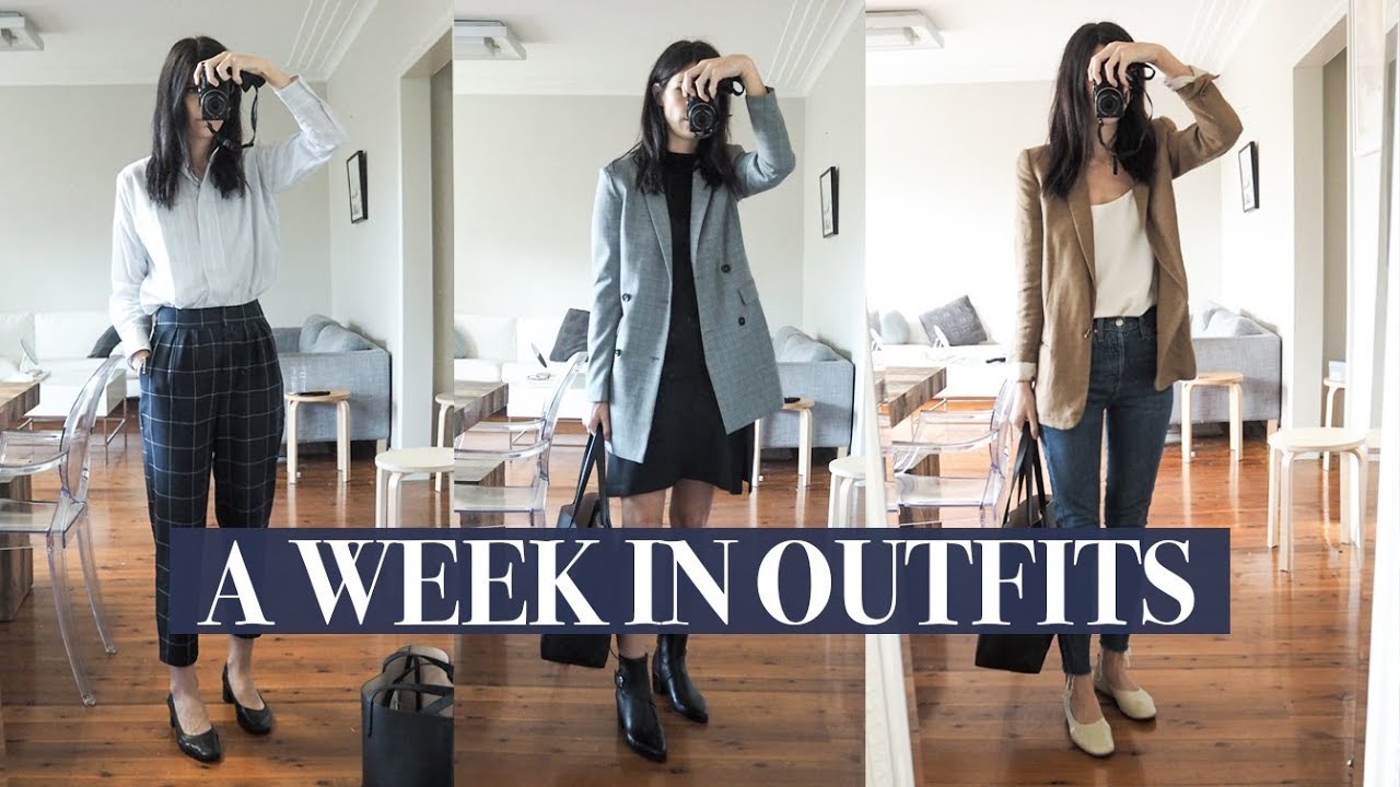 A Week in Outfits #8 - Autumn Work Wear Outfits (Relaxed Office) + a Weekend at Home | Mademoiselle