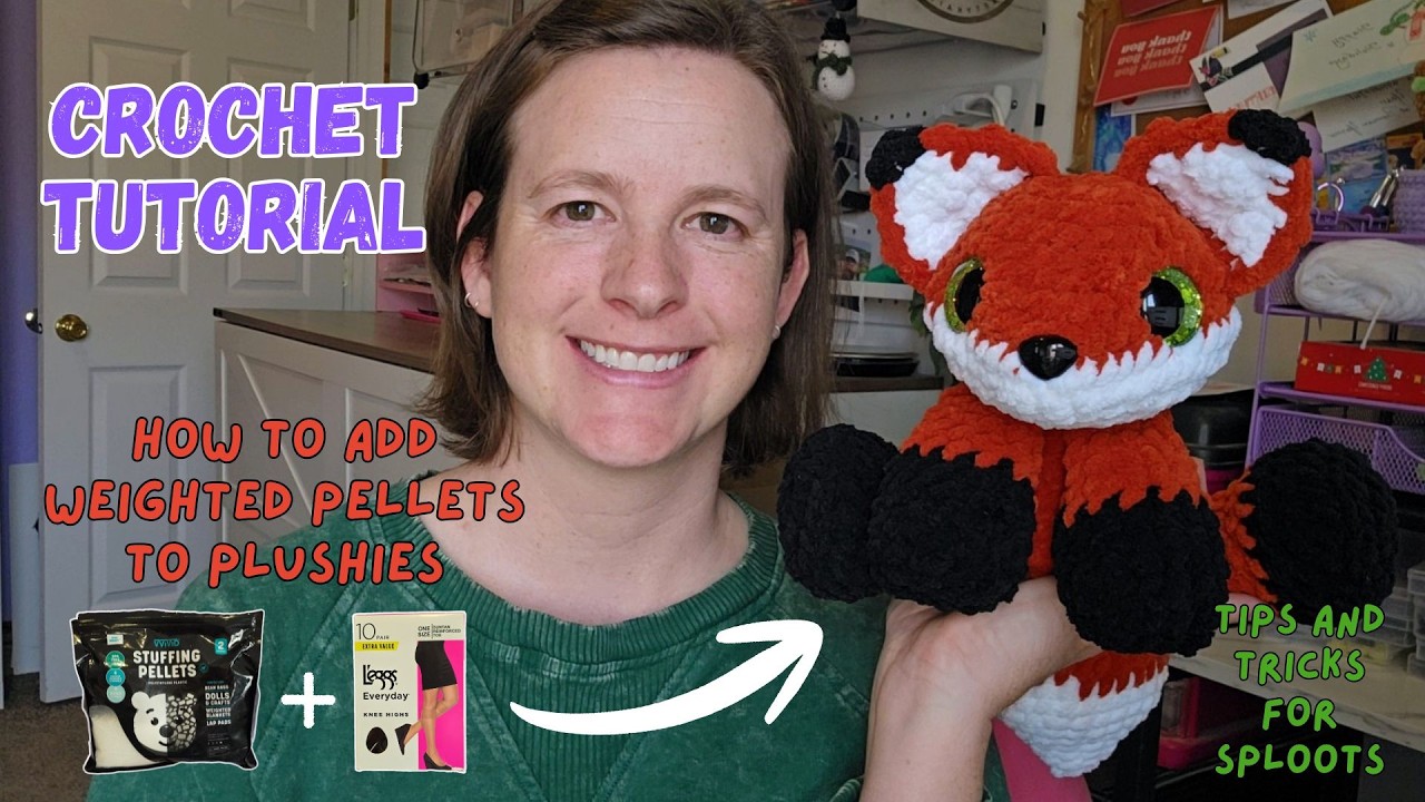 Crochet Tutorial - How to Add Weighted Pellets to Plushies - Tips and Tricks for Sploot Patterns