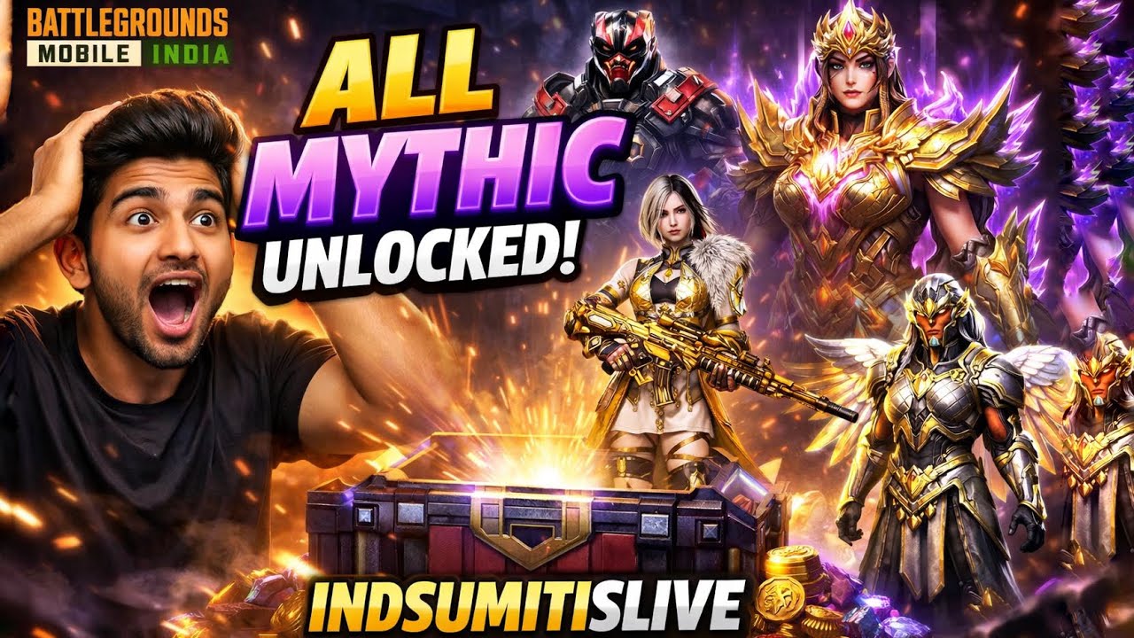 ALL MYTHIC SET UNLOCKED 😱 | BGMI Gilt Crate Opening | @INDSUMITISLIVE 
