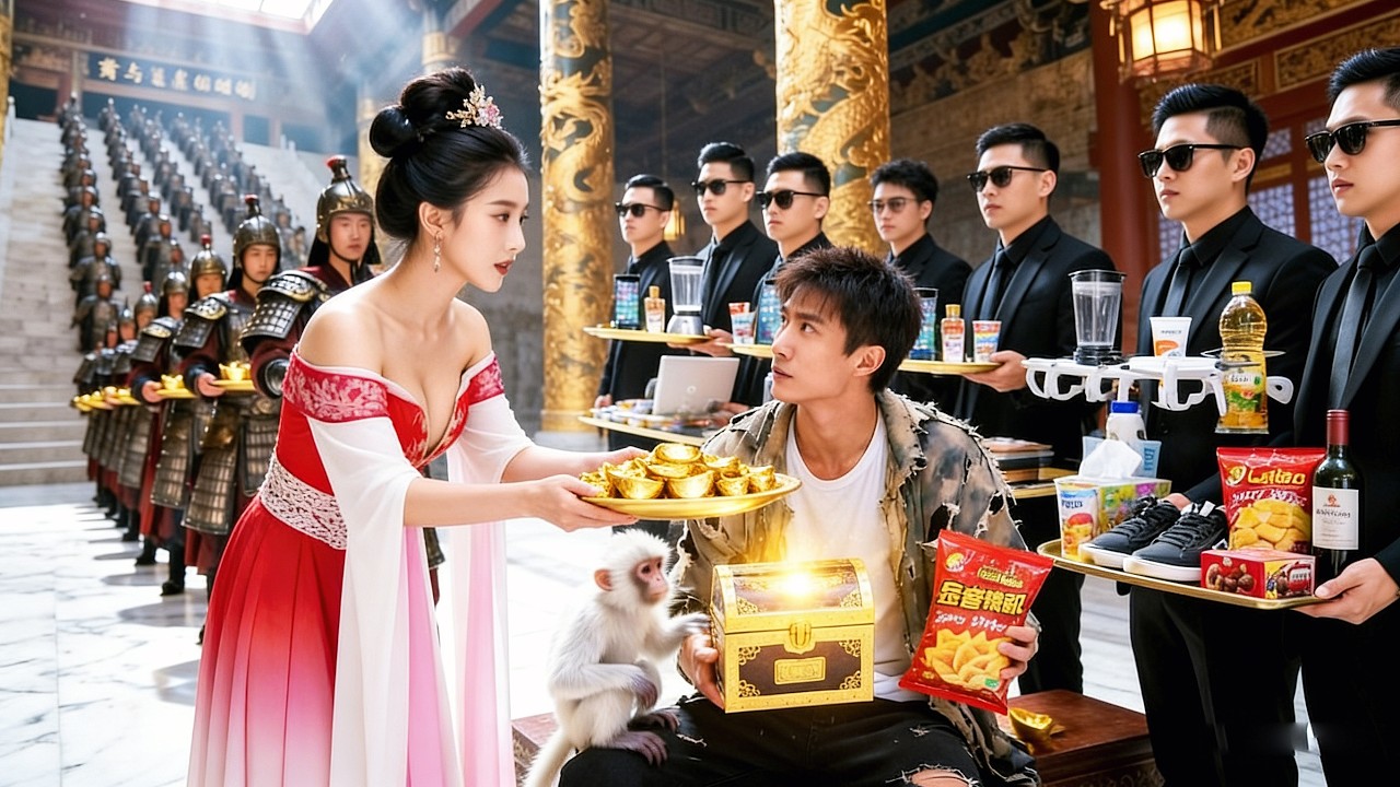 A poor guy accidentally gains an ancient treasure box, feeds an empress, and she calls him husband!