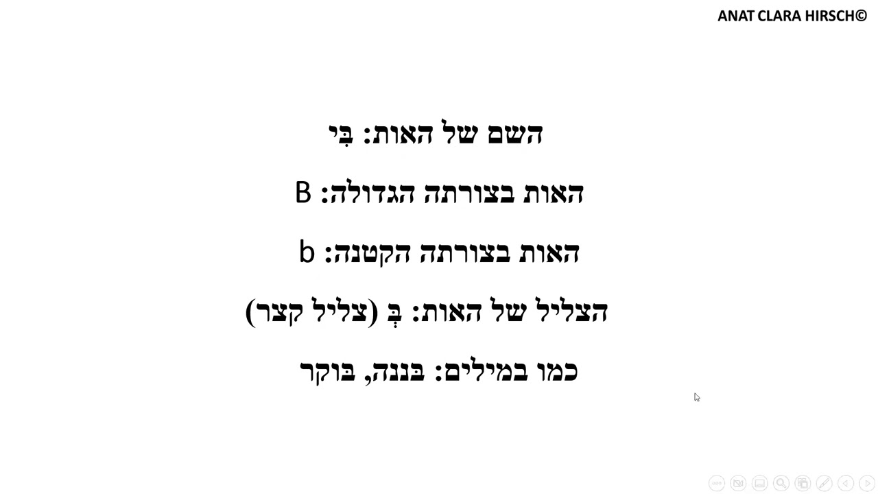 שיעור מספר 1: קבוצת אותיות ראשונה
