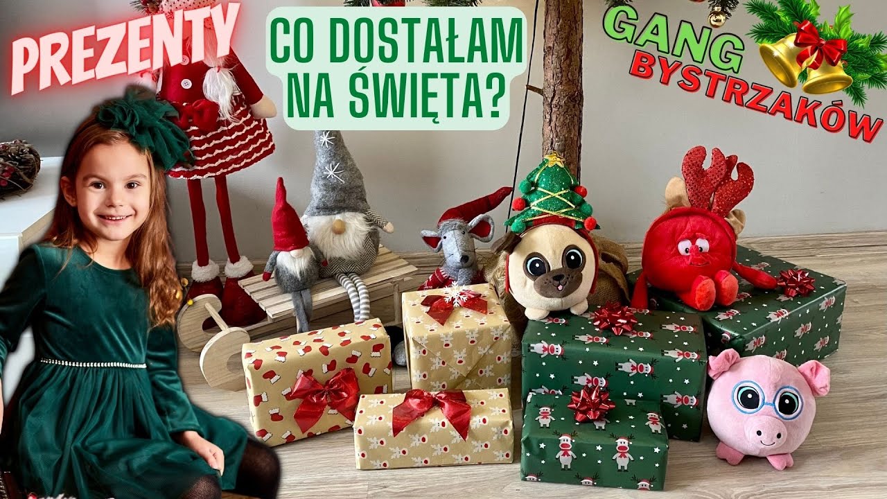 Rozpakowuję świąteczne prezenty🎁🎄 Co dostałam od Świętego Mikołaja?🎅 Gang Bystrzaków🐶🐷🍎