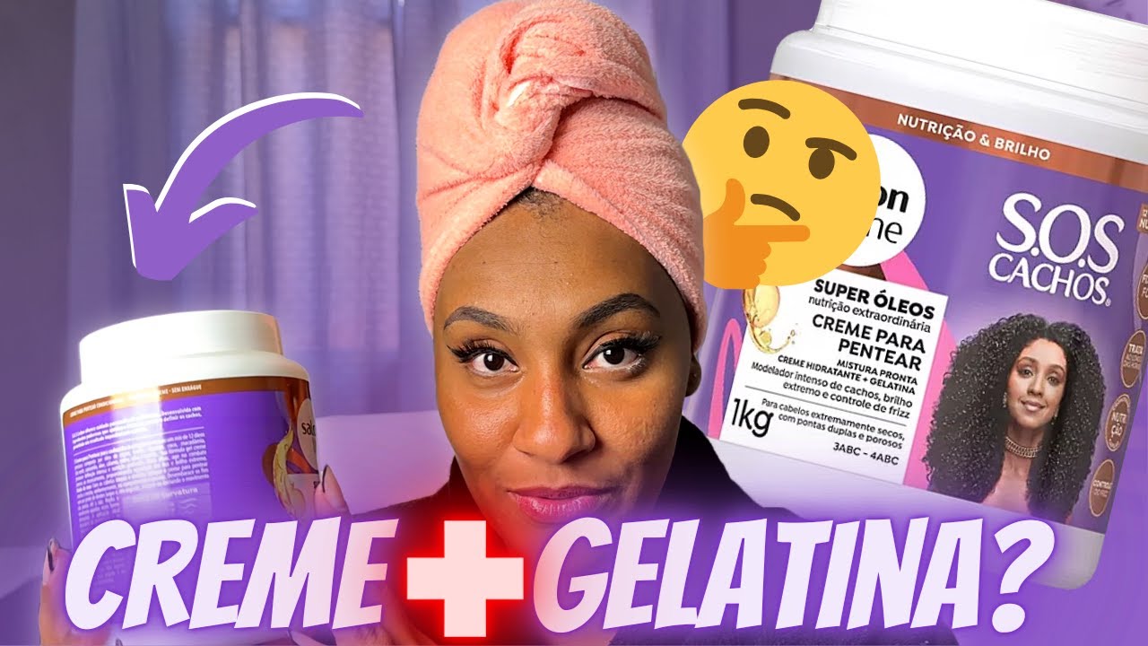 TESTEI O NOVO CREME DE PENTEAR COM GELATINA DA SALON LINE