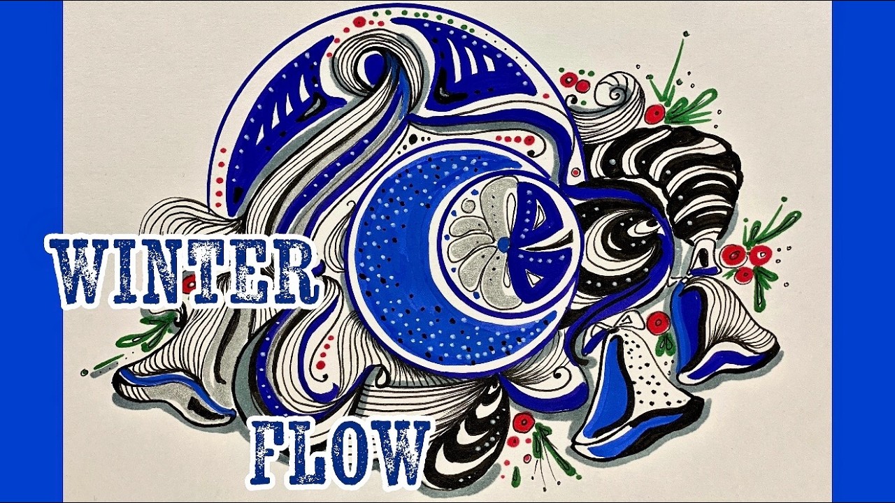 You’ll Get Lost in This Winter 3D Flow ❄️🔵 | Hypnotic Abstract Lines