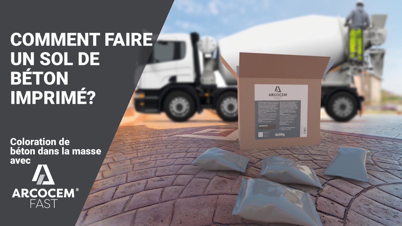 TUTORIEL | Comment faire un sol de béton imprimé: coloration béton dans la masse avec Arcocem® Fast
