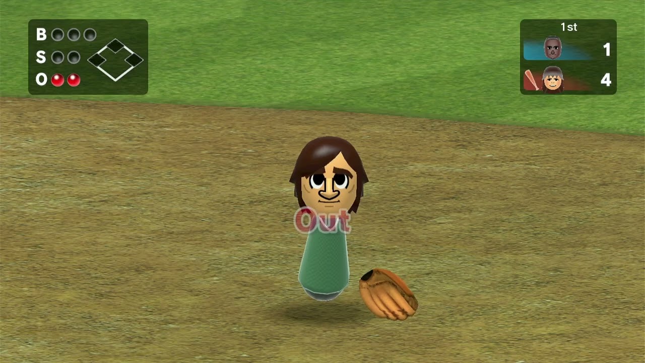 Wii Sports Club Baseball Richard VS Stella My Custom CPU Miis