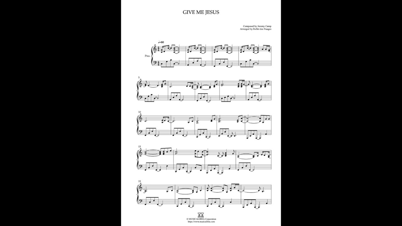 [MUSICALIBRA] Give Me Jesus - Piano Solo